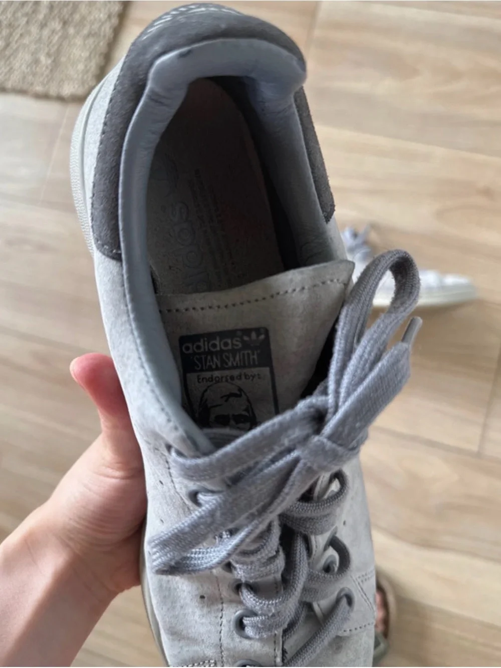 Adidas Stan Smith Men's Suede Gray Low Top Sneakers Streetwear Going Out